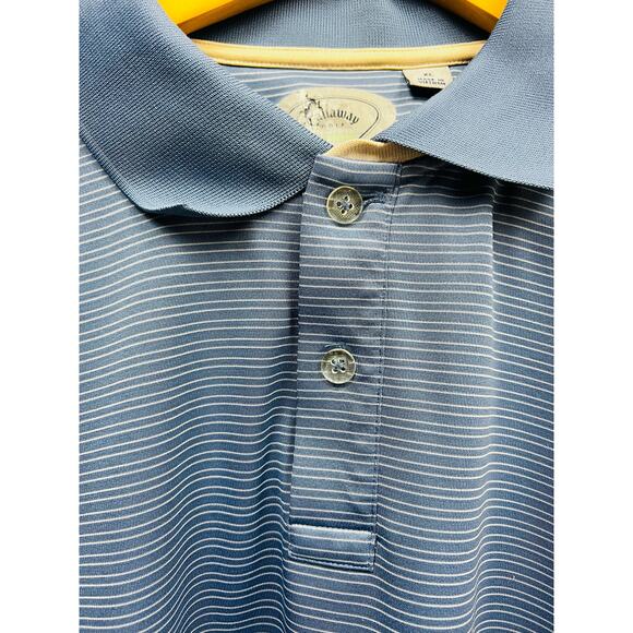 Callaway Golf Heather Micro Stripe Mens Polo Shirt Size XL 100% Polyester - Picture 4 of 11